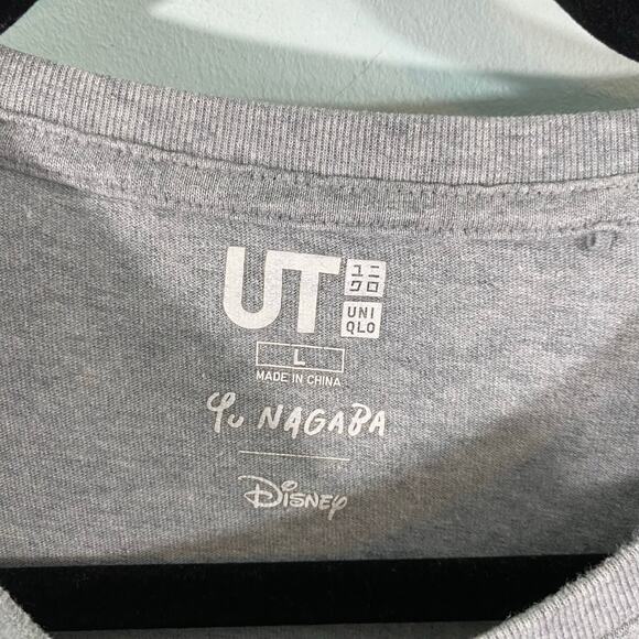 Uniqlo UT Yu Nagaba Disney Mickey Mouse and Friends Grey Pocket Tee Size L - Picture 5 of 9